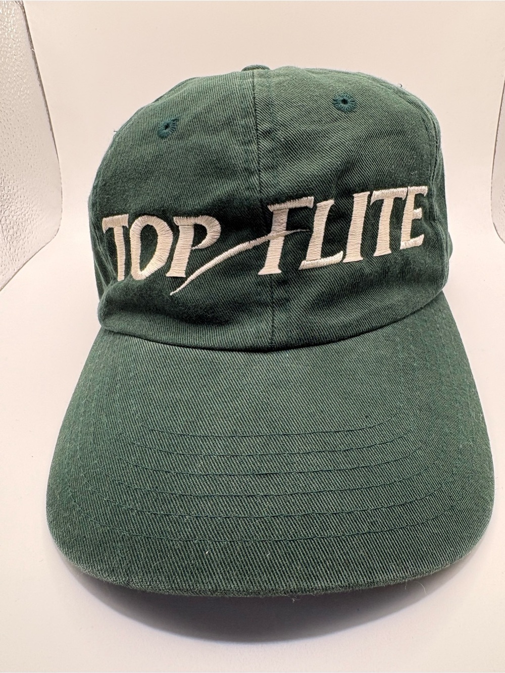 Vintage Top Flite Golf Adjustable Strapback Dad Hat Green Embroidered Cap